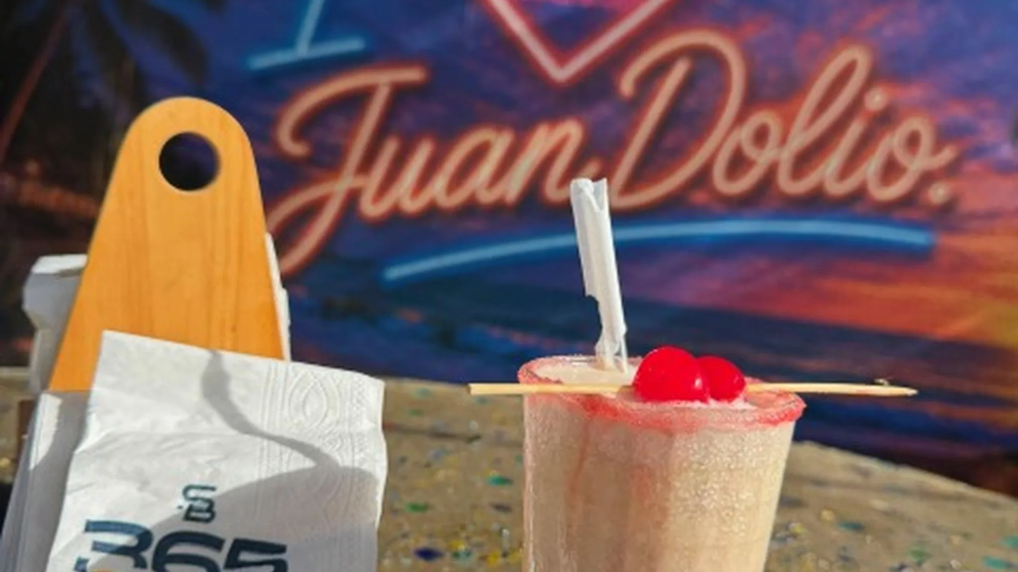 Frozen Pina Coladas served at 365 Sports Bar